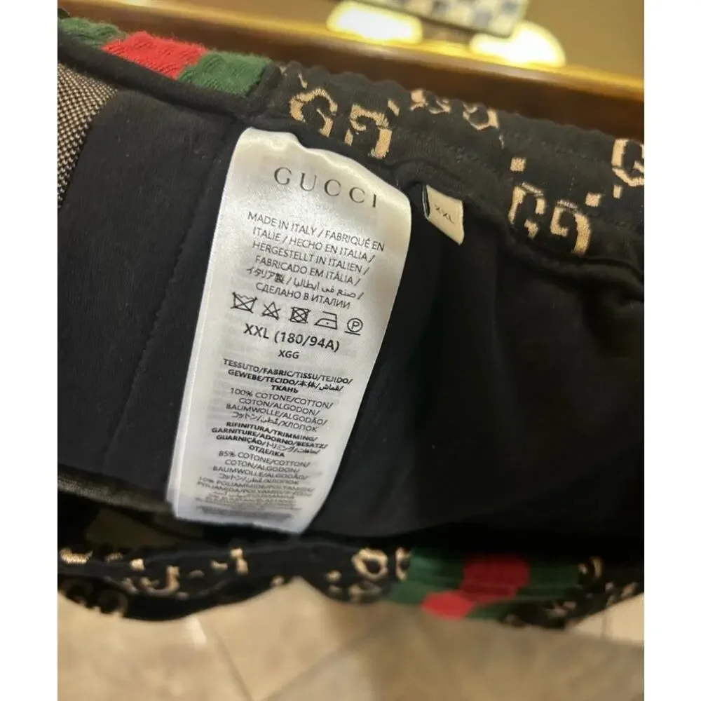 Men's Gucci GG jersey cotton jog pants, size XXL made in Italy